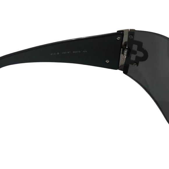 SOLD Bulgaria Designer Rimless Sunglasses Black Two-Tone Crystals Italian GUC - Picture 5 of 14